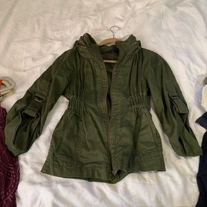 Green French Connection Jacket with Hood